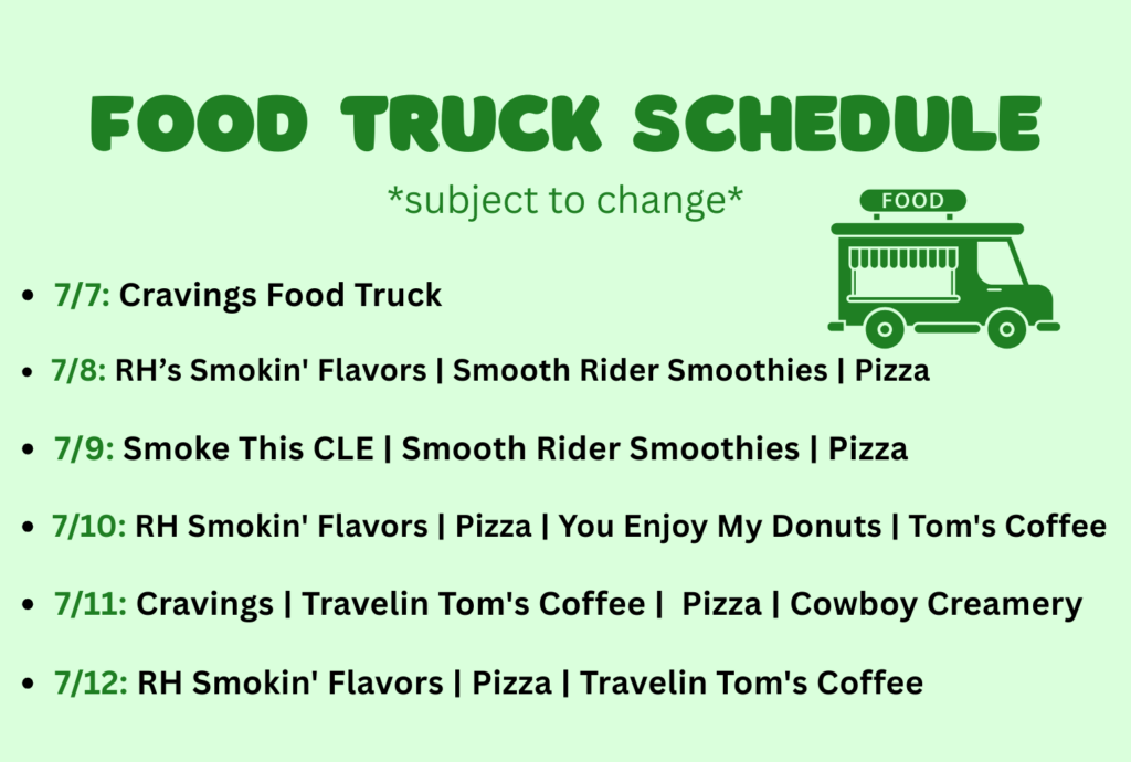 CHJC Show Food Truck Schedule 7.9web